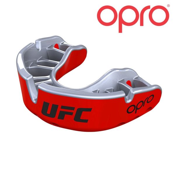 OPRO Gold JR Red Metal/Silver | Chok Dee Muay Thai Onlineshop